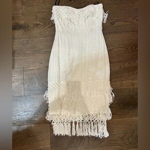 Majorelle tube dress with crotchet